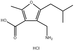 4-AMINOMETHYL-5-ISOBUTYL-2-METHYL-FURAN-3-CARBOXYLIC ACID HYDROCHLORIDE Struktur