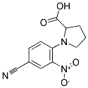 1-(4-CYANO-2-NITROPHENYL)-2-PYRROLIDINECARBOXYLIC ACID Struktur