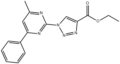 ETHYL 1-(4-METHYL-6-PHENYL-2-PYRIMIDINYL)-1H-1,2,3-TRIAZOLE-4-CARBOXYLATE Struktur