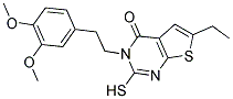 3-[2-(3,4-DIMETHOXYPHENYL)ETHYL]-6-ETHYL-2-MERCAPTOTHIENO[2,3-D]PYRIMIDIN-4(3H)-ONE Struktur