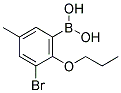 3-BROMO-5-METHYL-2-PROPOXYPHENYLBORONIC ACID Struktur