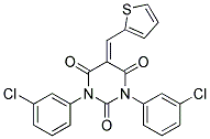 1,3-BIS(3-CHLOROPHENYL)-5-(2-THIENYLMETHYLENE)-1,3-DIAZAPERHYDROINE-2,4,6-TRIONE Struktur