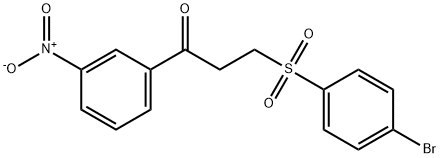 3-[(4-BROMOPHENYL)SULFONYL]-1-(3-NITROPHENYL)-1-PROPANONE Struktur