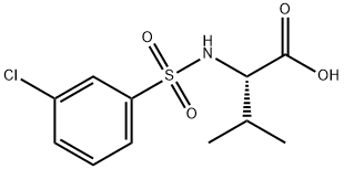 2-[[(3-CHLOROPHENYL)SULFONYL]AMINO]-3-METHYLBUTANOIC ACID