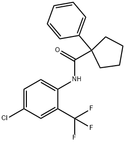 N-(4-CHLORO-2-(TRIFLUOROMETHYL)PHENYL)(PHENYLCYCLOPENTYL)FORMAMIDE Struktur