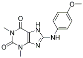 8-[(4-METHOXYPHENYL)AMINO]-1,3-DIMETHYL-3,7-DIHYDRO-1H-PURINE-2,6-DIONE Struktur