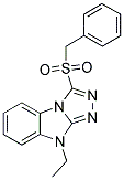 3-(BENZYLSULFONYL)-9-ETHYL-9H-[1,2,4]TRIAZOLO[4,3-A]BENZIMIDAZOLE Struktur