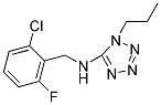 N-(2-CHLORO-6-FLUOROBENZYL)-1-PROPYL-1H-TETRAZOL-5-AMINE Struktur