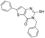 3-BENZYL-2-MERCAPTO-6-PHENYL-3H-THIENO[3,2-D]PYRIMIDIN-4-ONE Struktur