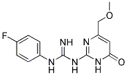 N-(4-FLUOROPHENYL)-N'-[4-(METHOXYMETHYL)-6-OXO-1,6-DIHYDROPYRIMIDIN-2-YL]GUANIDINE Struktur