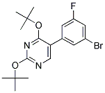 5-(3-BROMO-5-FLUOROPHENYL)-2,4-DITERT-BUTOXYPYRIMIDINE Struktur