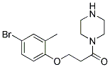 3-(4-BROMO-2-METHYL-PHENOXY)-1-PIPERAZIN-1-YL-PROPAN-1-ONE Struktur