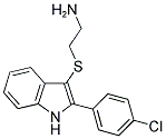 2-([2-(4-CHLOROPHENYL)-1H-INDOL-3-YL]THIO)ETHANAMINE Struktur