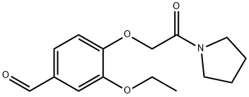 3-ETHOXY-4-(2-OXO-2-PYRROLIDIN-1-YL-ETHOXY)-BENZALDEHYDE Struktur