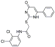 N-(2,3-DICHLOROPHENYL)-2-[(4-OXO-6-PHENYL-1,4-DIHYDROPYRIMIDIN-2-YL)THIO]ACETAMIDE Struktur