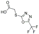 ([5-(TRIFLUOROMETHYL)-1,3,4-OXADIAZOL-2-YL]SULFANYL)ACETIC ACID Struktur