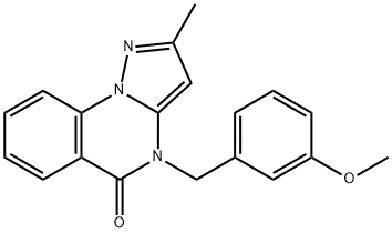 4-(3-METHOXYBENZYL)-2-METHYLPYRAZOLO[1,5-A]QUINAZOLIN-5(4H)-ONE Struktur