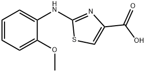 2-(2-METHOXY-PHENYLAMINO)-THIAZOLE-4-CARBOXYLIC ACID Struktur