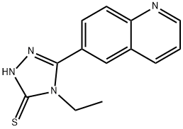 4-ETHYL-5-(6-QUINOLINYL)-4H-1,2,4-TRIAZOL-3-YLHYDROSULFIDE Struktur