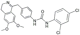 3-(2,4-DICHLOROPHENYL)-1-(4-((6,7-DIMETHOXY(3,4-DIHYDROISOQUINOLYL))METHYL)PHENYL)UREA Struktur