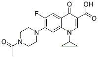 7-(4-ACETYLPIPERAZIN-1-YL)-1-CYCLOPROPYL-6-FLUORO-4-OXO-1,4-DIHYDROQUINOLINE-3-CARBOXYLIC ACID Struktur