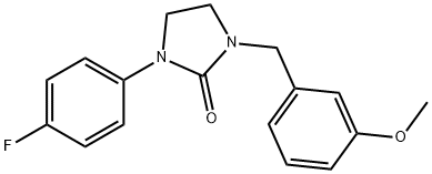 1-(4-FLUOROPHENYL)-3-(3-METHOXYBENZYL)TETRAHYDRO-2H-IMIDAZOL-2-ONE Struktur