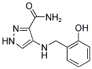 4-[[(2-HYDROXYPHENYL)METHYL]AMINO]-1H-PYRAZOLE-3-CARBOXAMIDE Struktur