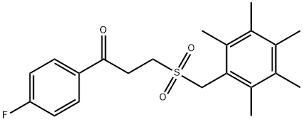 1-(4-FLUOROPHENYL)-3-[(2,3,4,5,6-PENTAMETHYLBENZYL)SULFONYL]-1-PROPANONE Struktur