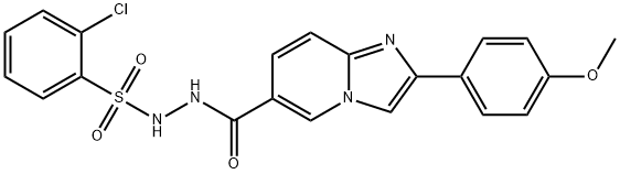 2-CHLORO-N'-([2-(4-METHOXYPHENYL)IMIDAZO[1,2-A]PYRIDIN-6-YL]CARBONYL)BENZENESULFONOHYDRAZIDE Struktur