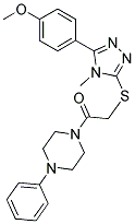 2-(5-(4-METHOXYPHENYL)-4-METHYL-4H-1,2,4-TRIAZOL-3-YLTHIO)-1-(4-PHENYLPIPERAZIN-1-YL)ETHANONE Struktur