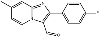 2-(4-FLUORO-PHENYL)-7-METHYL-IMIDAZO[1,2-A]-PYRIDINE-3-CARBALDEHYDE Struktur