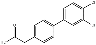 2-[4-(3,4-DICHLOROPHENYL)PHENYL]ACETIC ACID Struktur