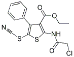 2-(2-CHLORO-ACETYLAMINO)-4-PHENYL-5-THIOCYANATO-THIOPHENE-3-CARBOXYLIC ACID ETHYL ESTER Struktur