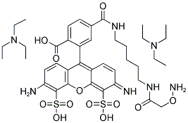 ALEXA FLUOR(R) 488 C5-AMINOOXYACETAMIDE, BIS(TRIETHYLAMMONIUM) SALT Struktur