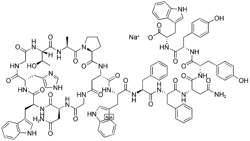 GLY-ASN-TRP-HIS-GLY-THR-ALA-PRO-ASP-TRP-PHE-PHE-ASN-TYR-TYR-TRP (BETA-PEPTIDE BOND: GLY1-ASP9) SODIUM SALT Struktur