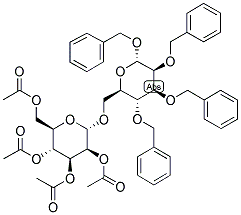 BENZYL 6-O-(2,3,4,6-TETRA-O-ACETYL-A-D-MANNOPYRANOSYL)-2,3,4-TRI-O-BENZYL-A-D-MANNOPYRANNOSIDE Struktur