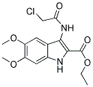 3-(2-CHLORO-ACETYLAMINO)-5,6-DIMETHOXY-1H-INDOLE-2-CARBOXYLIC ACID ETHYL ESTER Struktur