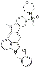 (Z)-3-((1-(2-CHLOROBENZYL)-1H-INDOL-3-YL)METHYLENE)-1-METHYL-5-(MORPHOLINOSULFONYL)INDOLIN-2-ONE Struktur