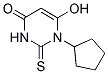 1-CYCLOPENTYL-6-HYDROXY-2-THIOXO-2,3-DIHYDRO-1H-PYRIMIDIN-4-ONE Struktur