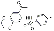 N-(7-ACETYL-2,3-DIHYDRO-BENZO[1,4]DIOXIN-6-YL)-4-METHYL-BENZENESULFONAMIDE Struktur