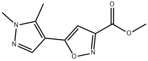 5-(1,5-DIMETHYL-1 H-PYRAZOL-4-YL)-ISOXAZOLE-3-CARBOXYLIC ACID METHYL ESTER Struktur