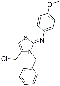 (3-BENZYL-4-CHLOROMETHYL-3H-THIAZOL-2-YLIDENE)-(4-METHOXY-PHENYL)-AMINE Struktur