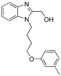 (1-[4-(3-METHYLPHENOXY)BUTYL]-1H-BENZIMIDAZOL-2-YL)METHANOL Struktur