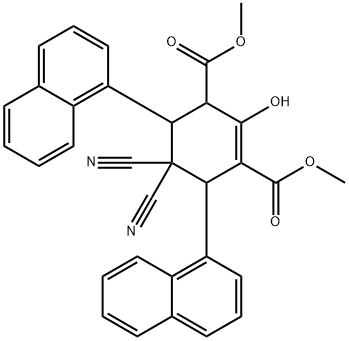 DIMETHYL 5,5-DICYANO-2-HYDROXY-4,6-DI(1-NAPHTHYL)-1-CYCLOHEXENE-1,3-DICARBOXYLATE Struktur