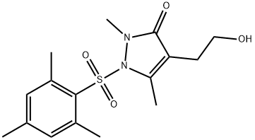 4-(2-HYDROXYETHYL)-1-(MESITYLSULFONYL)-2,5-DIMETHYL-1,2-DIHYDRO-3H-PYRAZOL-3-ONE Struktur