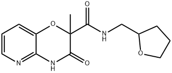 2-METHYL-3-OXO-N-(TETRAHYDRO-2-FURANYLMETHYL)-3,4-DIHYDRO-2H-PYRIDO[3,2-B][1,4]OXAZINE-2-CARBOXAMIDE Struktur