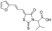 2-[5-(3-FURAN-2-YL-ALLYLIDENE)-4-OXO-2-THIOXO-THIAZOLIDIN-3-YL]-3-METHYL-BUTYRIC ACID Struktur