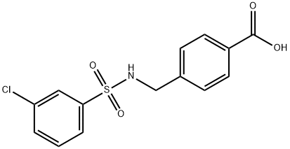 4-(([(3-CHLOROPHENYL)SULFONYL]AMINO)METHYL)BENZOIC ACID Struktur