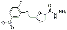 5-(2-CHLORO-5-NITRO-PHENOXYMETHYL)-FURAN-2-CARBOXYLIC ACID HYDRAZIDE Struktur