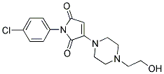 1-(4-CHLOROPHENYL)-3-[4-(2-HYDROXYETHYL)PIPERAZIN-1-YL]-1H-PYRROLE-2,5-DIONE Struktur